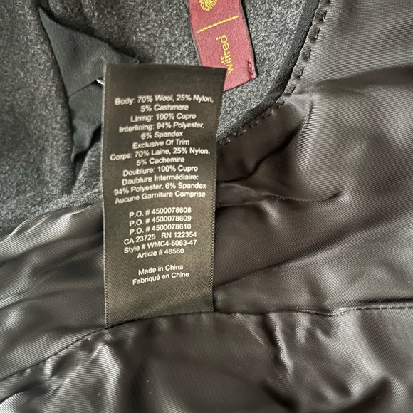 Aritzia Wilfred Cocoon Coat XXS - Dark Charcoal - Picture 6 of 6